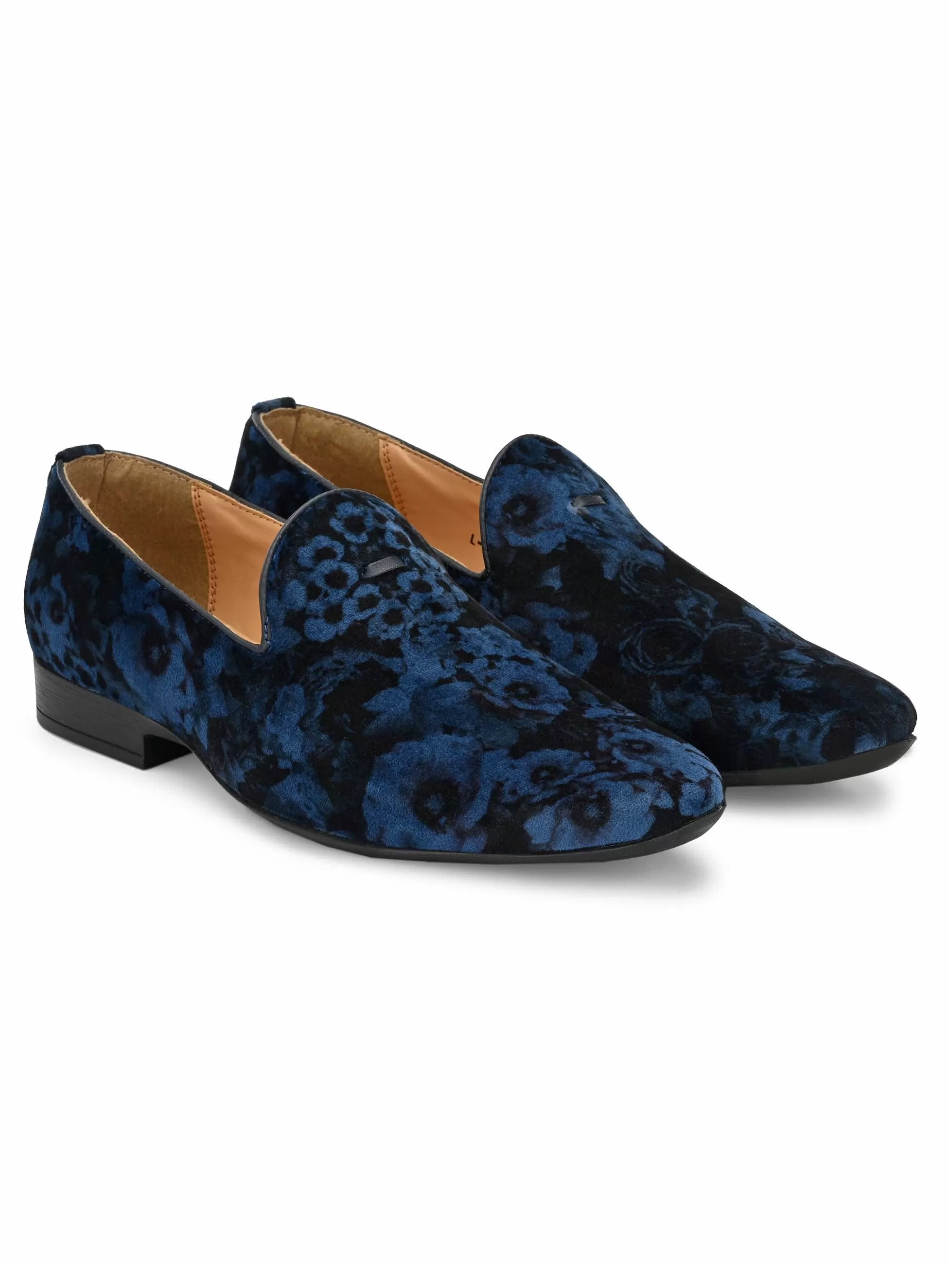 Royal Blue Flora Loafers