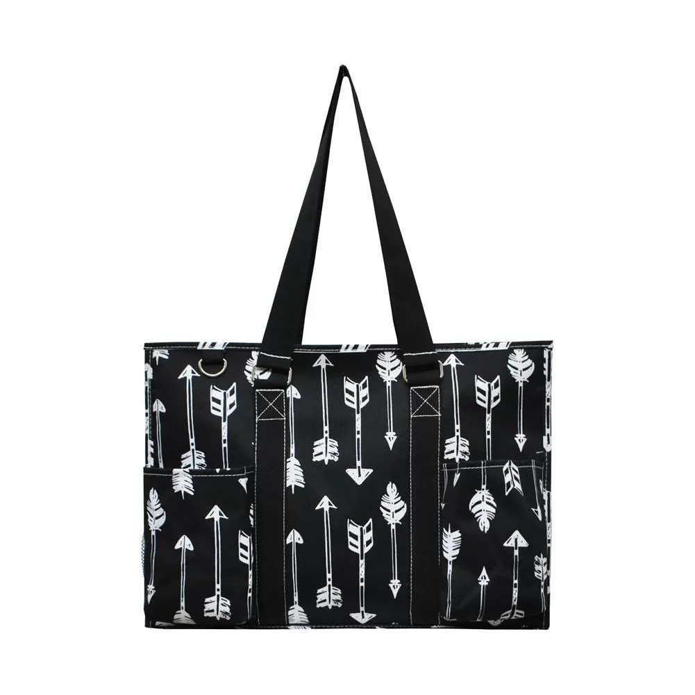 SALE ! Arrow Black NGIL Zippered Caddy Organizer Tote Bag