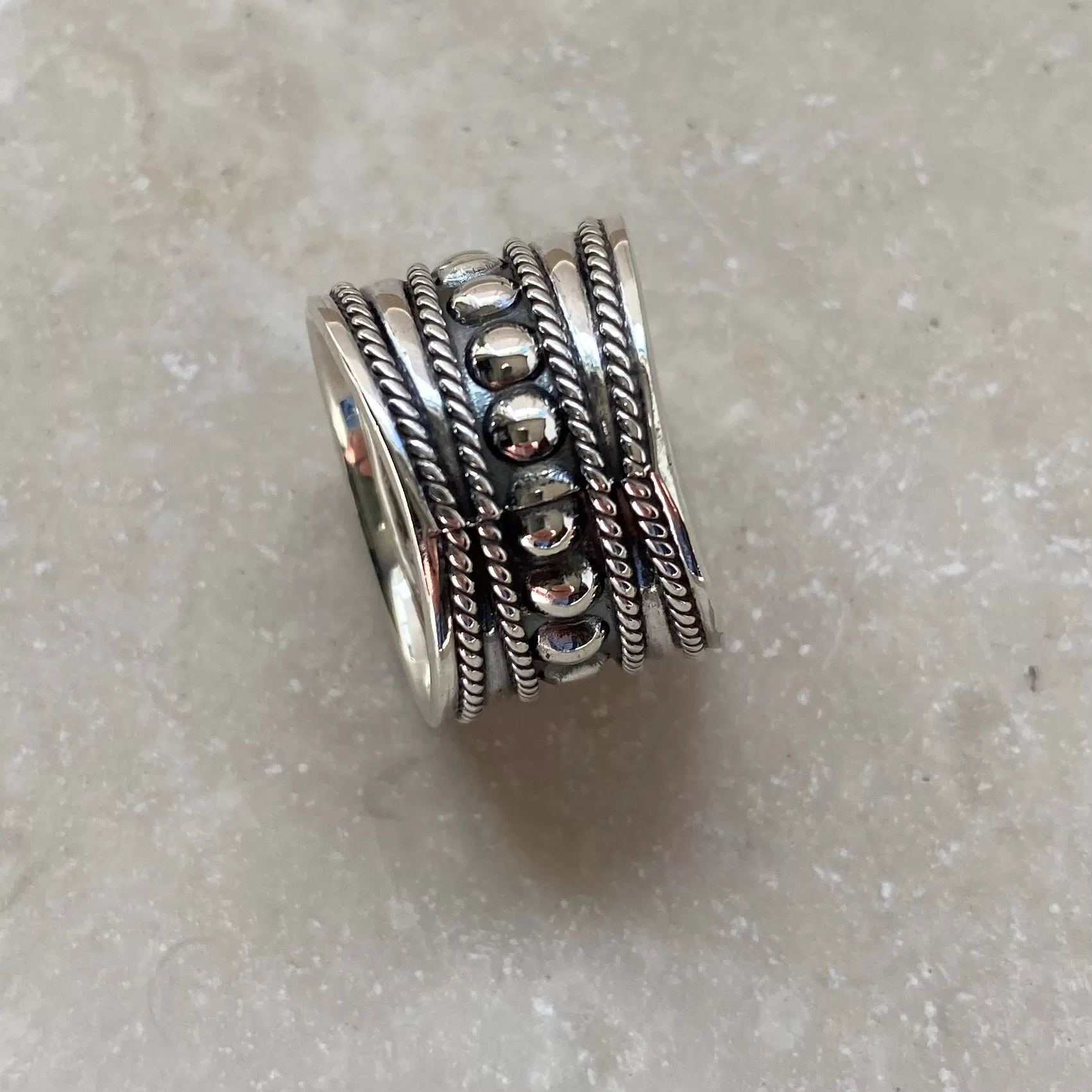 Silver Ethnic Band Ring