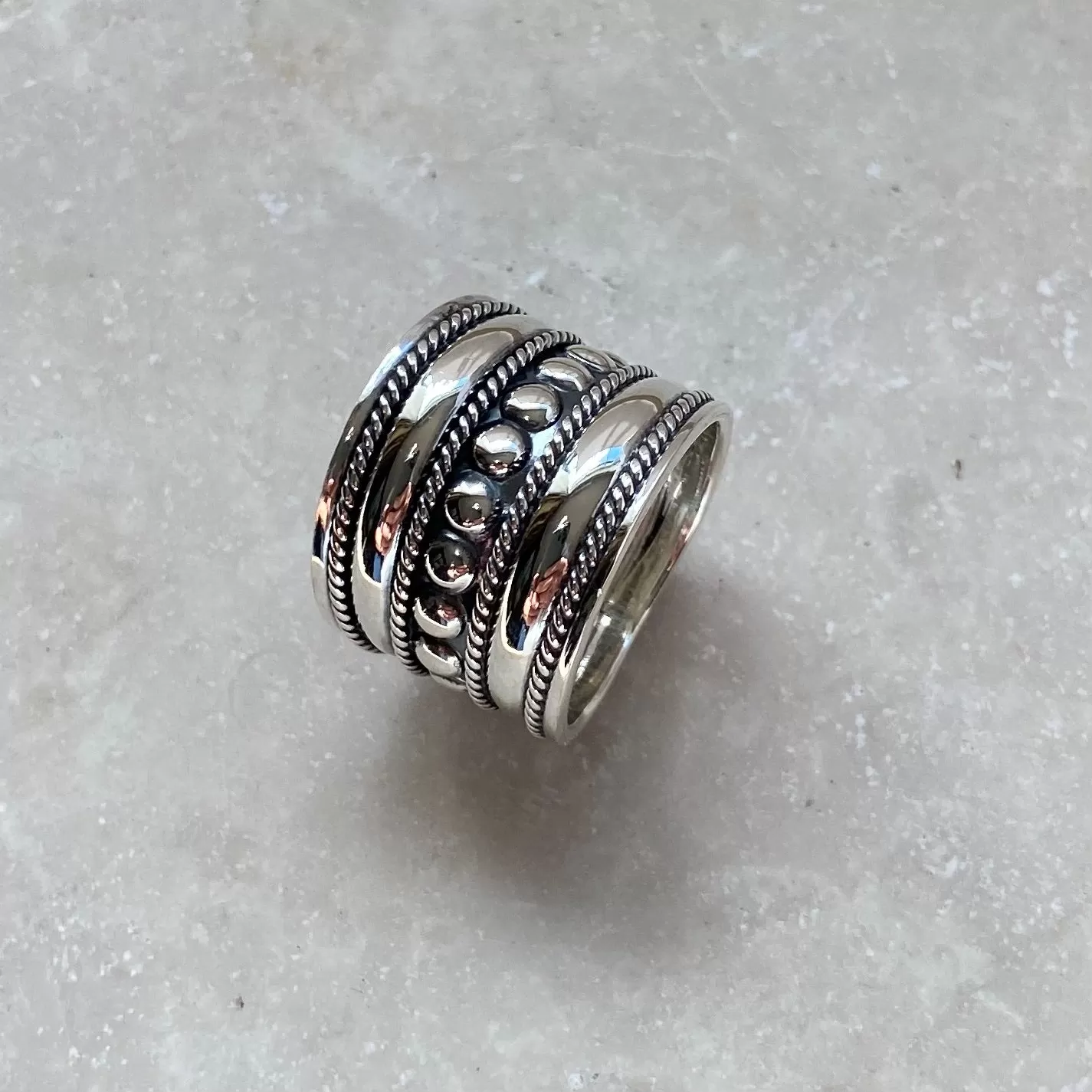 Silver Ethnic Band Ring