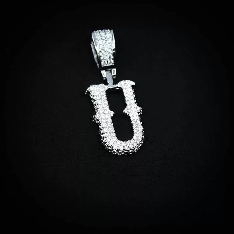 Single Western Font Letter Pendant