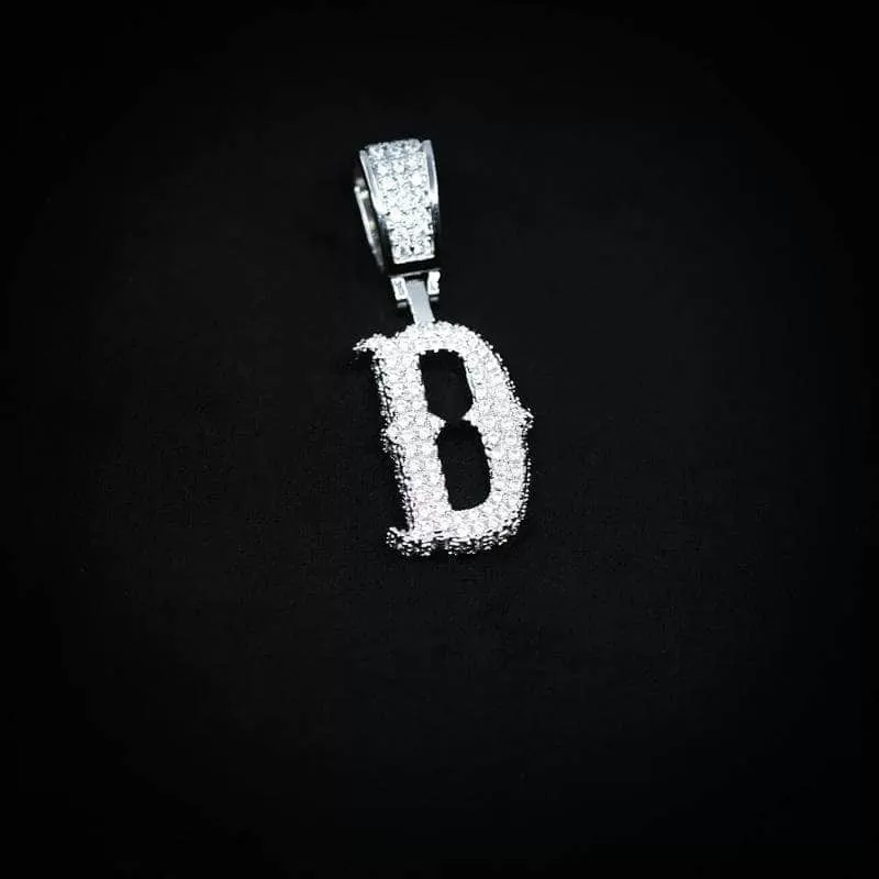 Single Western Font Letter Pendant