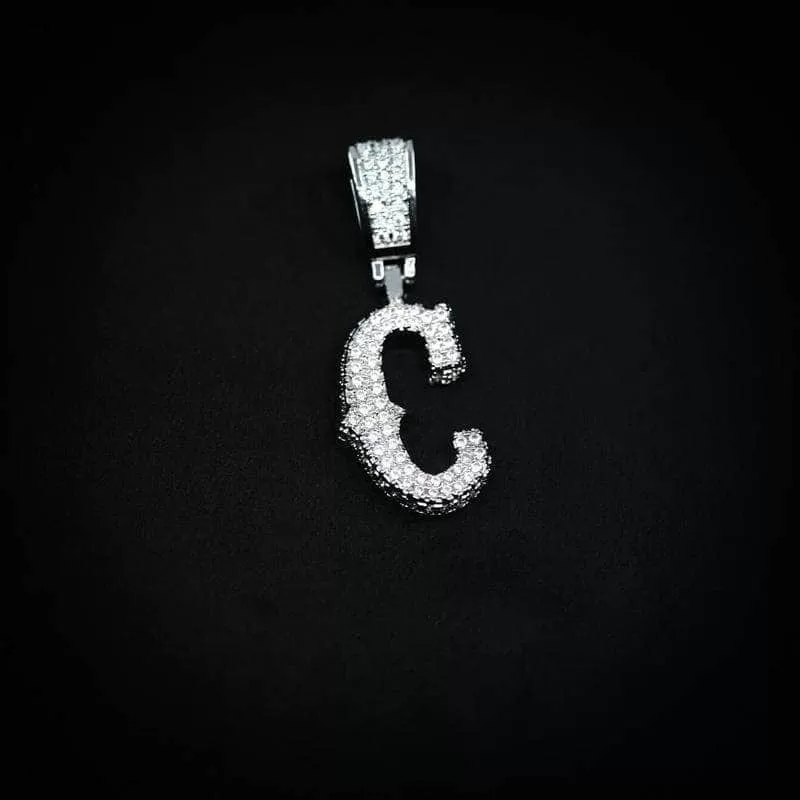 Single Western Font Letter Pendant