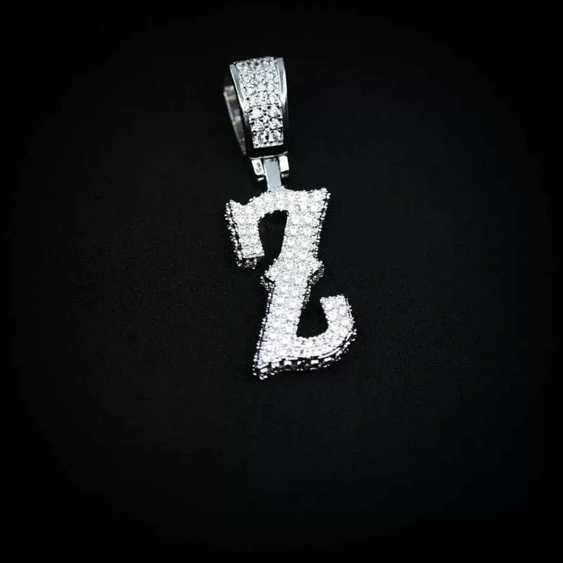 Single Western Font Letter Pendant