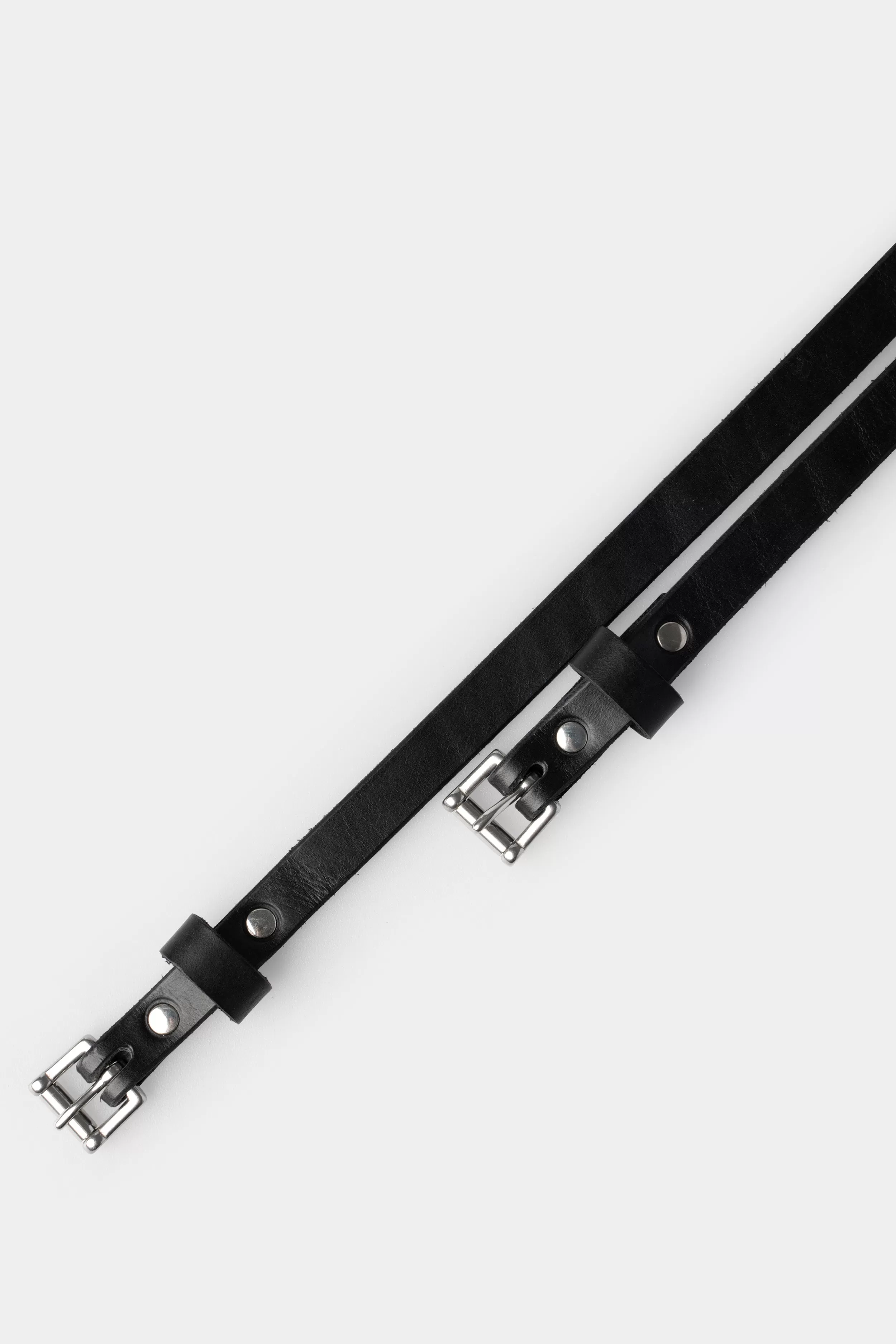 Slit leather belt