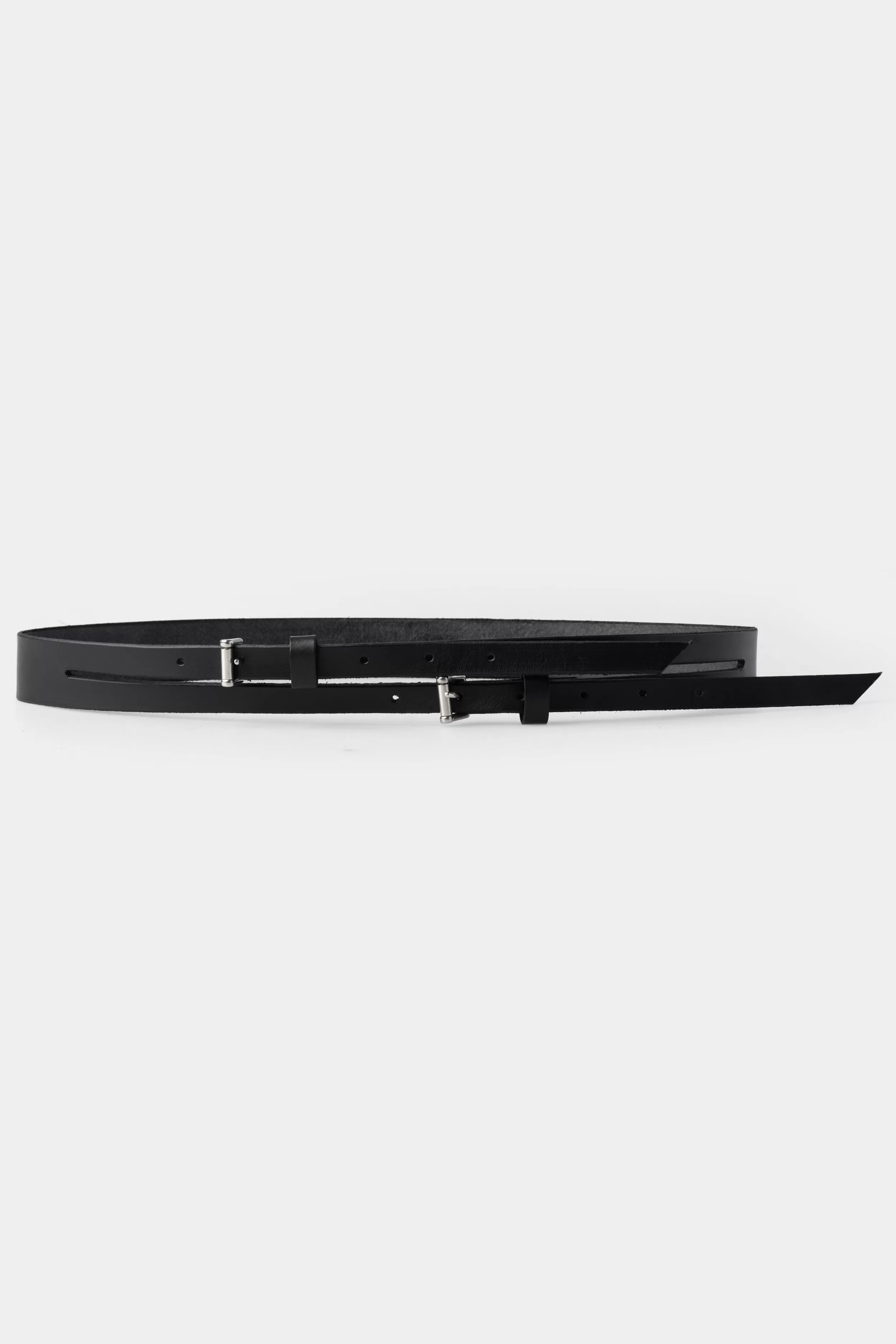 Slit leather belt