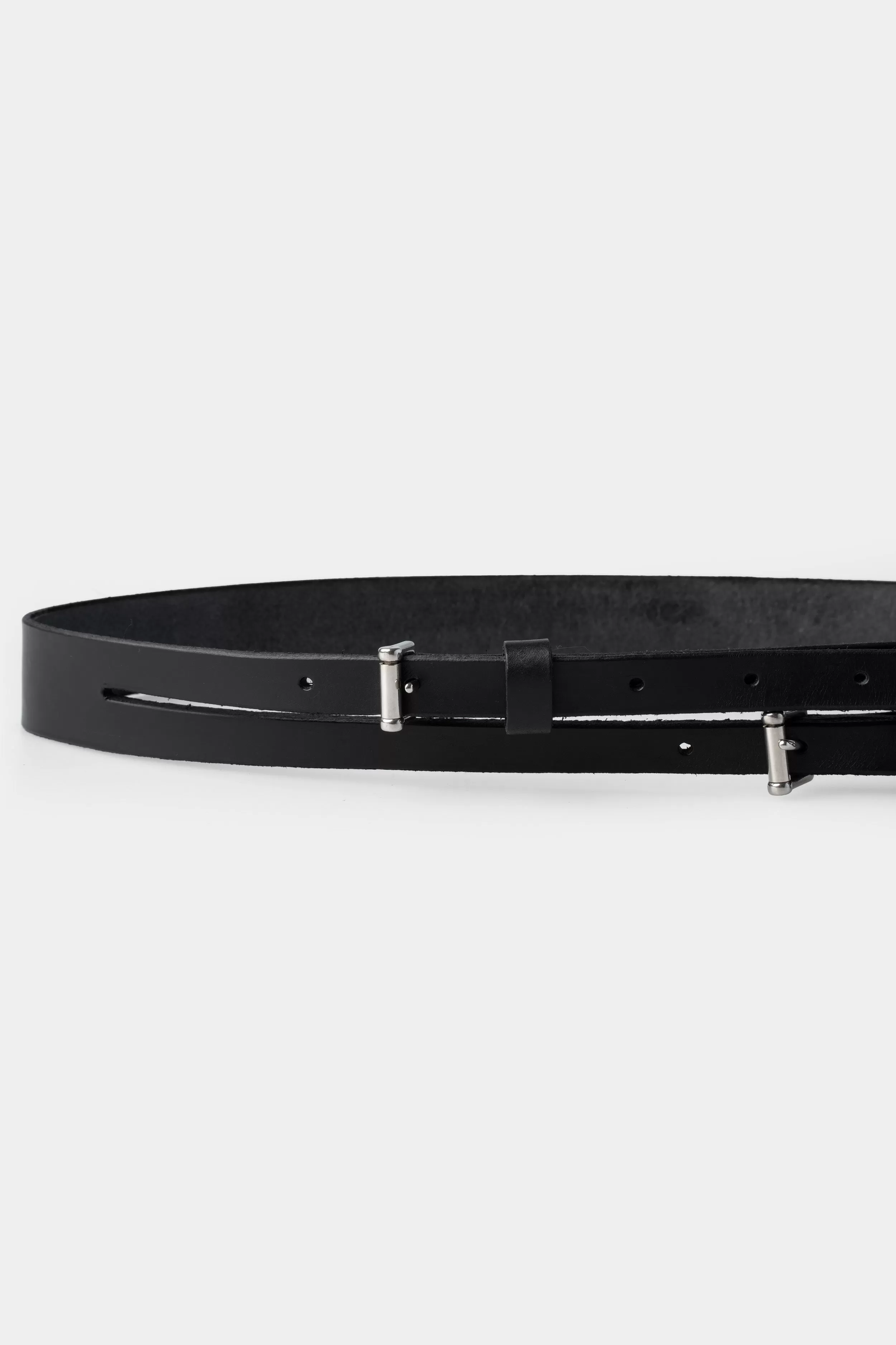 Slit leather belt