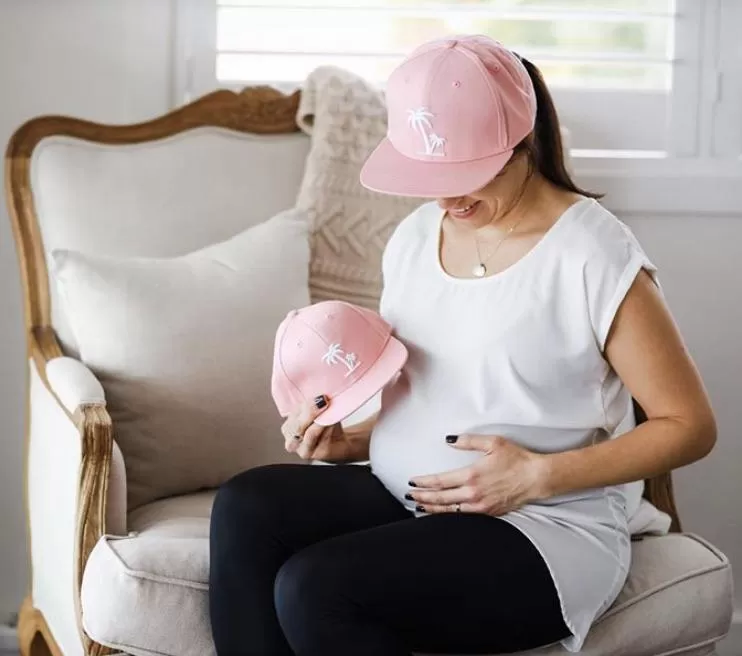 Snapback Hat - Peach Palm (Kids-Adults)