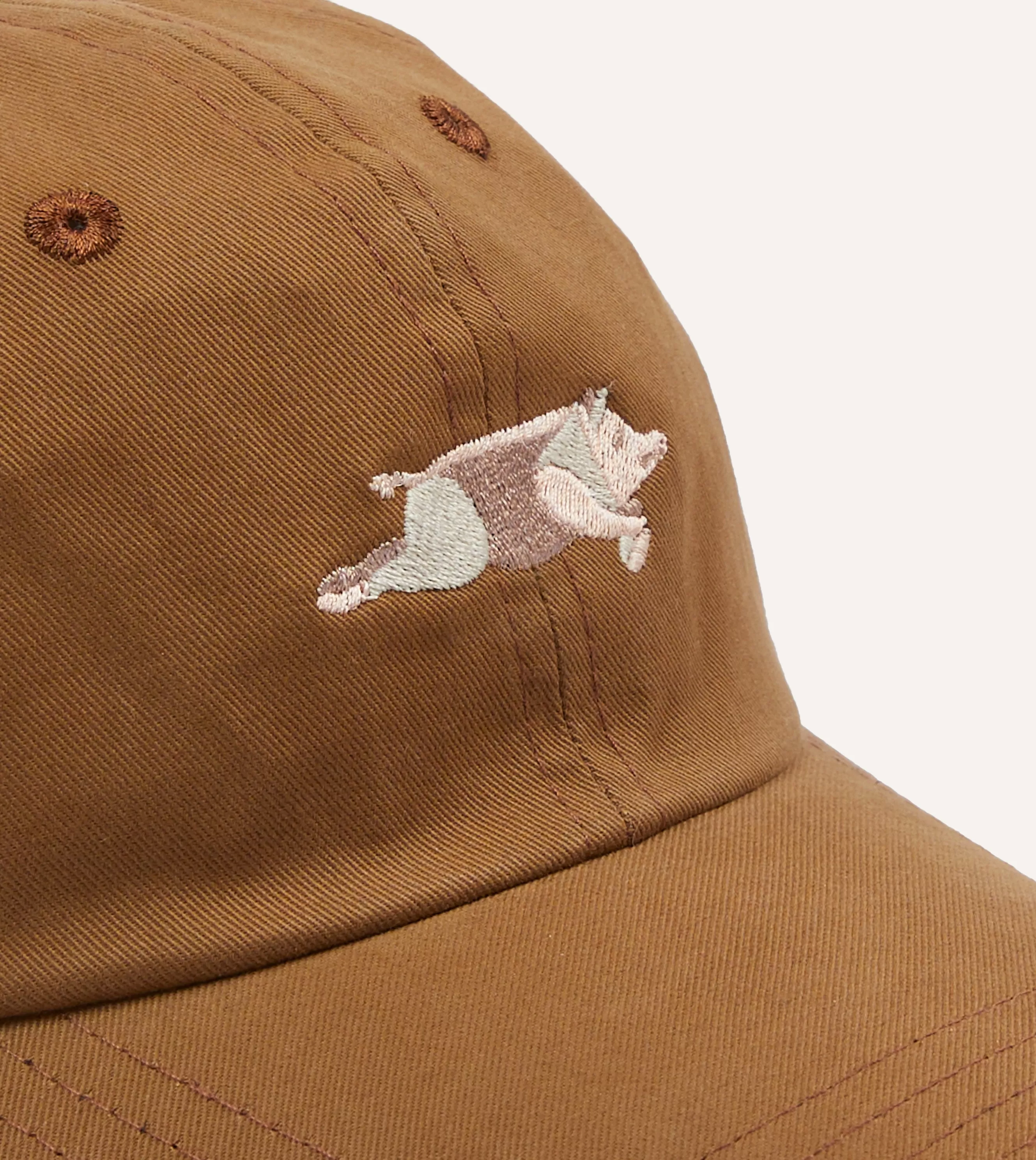 St. JOHN by Drake's Camel Cotton Embroidered Logo Baseball Cap