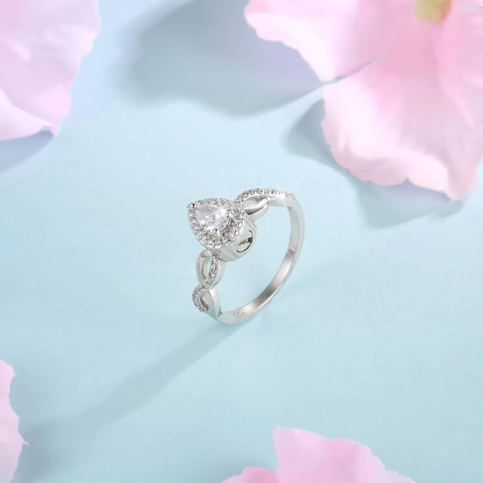 Sterling Silver Cremation Urn Ring for Ashes  Teardrop Cremation Memorial Keepsake Ring  Jewelry Gift for A Loss of The Loved One