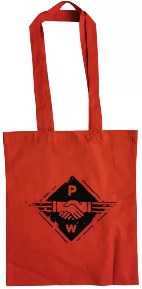 Stoffbeutel Cotton Bag PW Hands Patenbrigade: Wolff - Orange / Rot