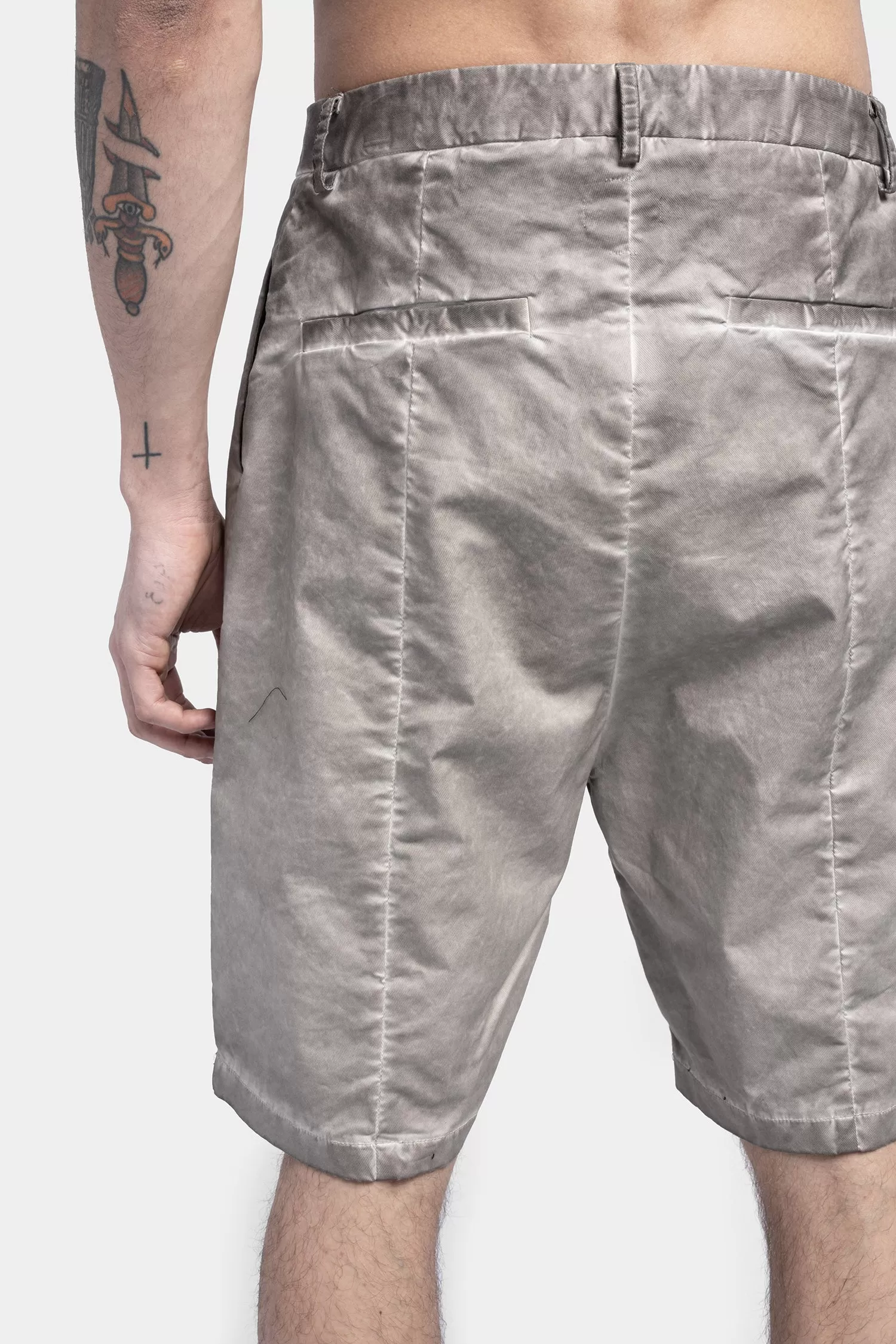 Stretch Cotton Shorts, Grey Metamorphose