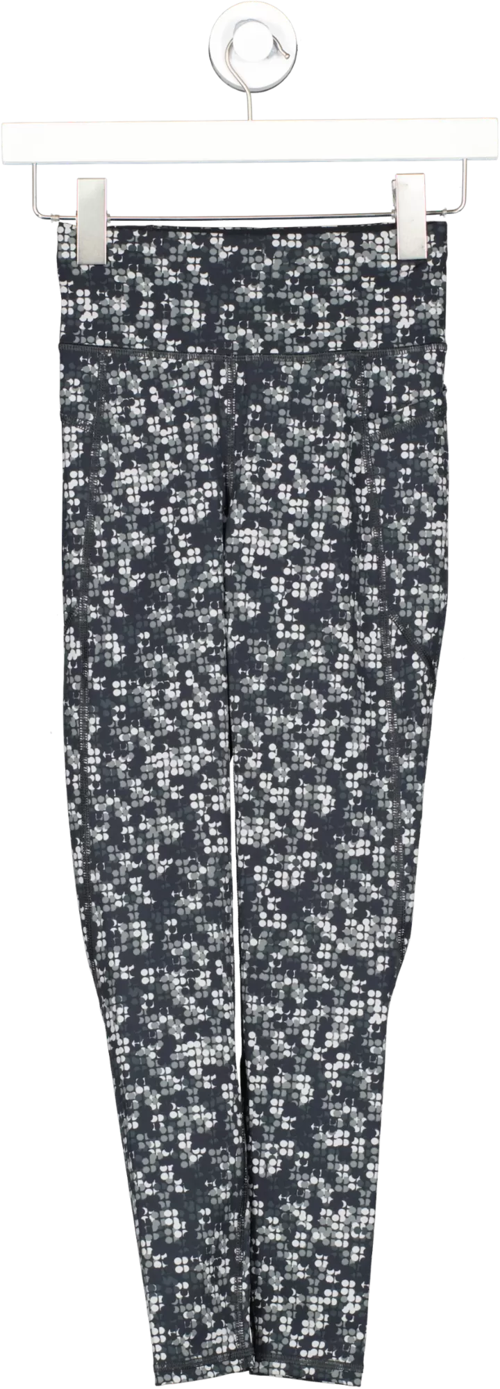 Sweaty Betty Black Zero Gravity 7/8 Running Leggings In Overlay Print UK XXS