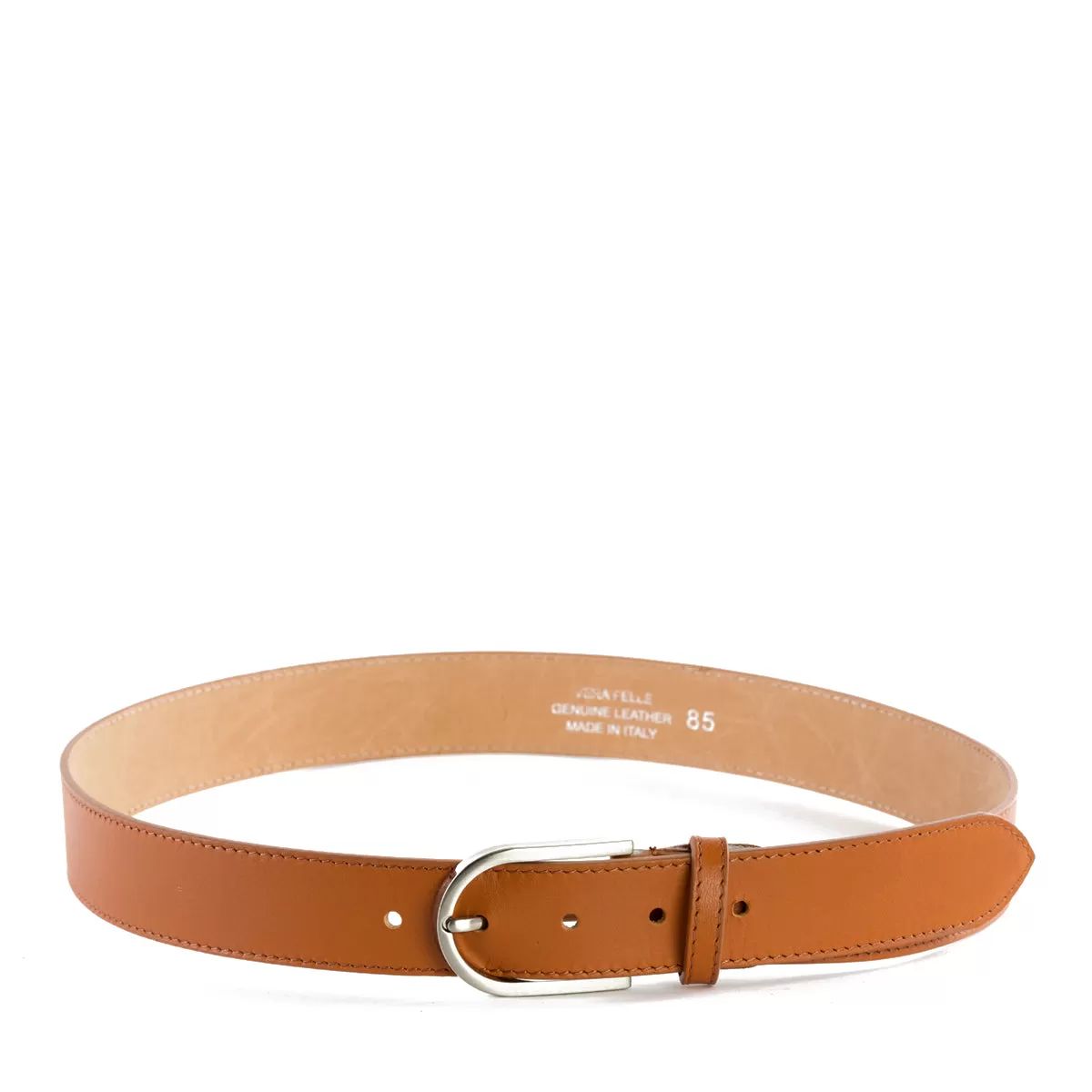 Tan Real Italian Leather Wide Belt