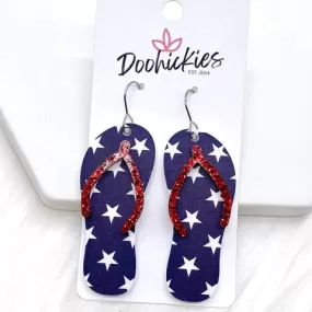 The Americana Mini Acrylic Earrings - Flip Flops