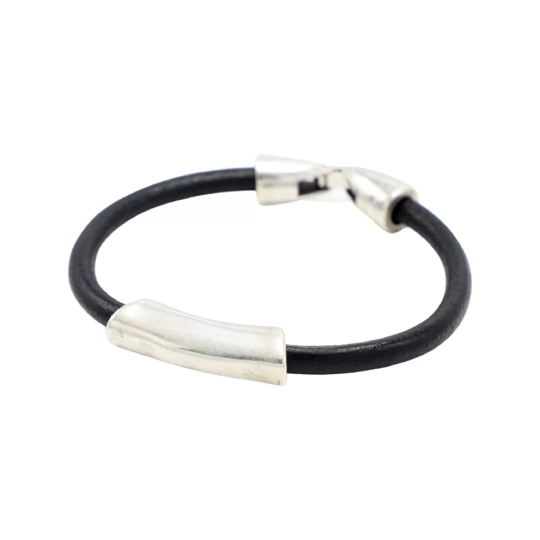 TRA-LA-RA MEN ROUND LEATHER TUBE BRACELET