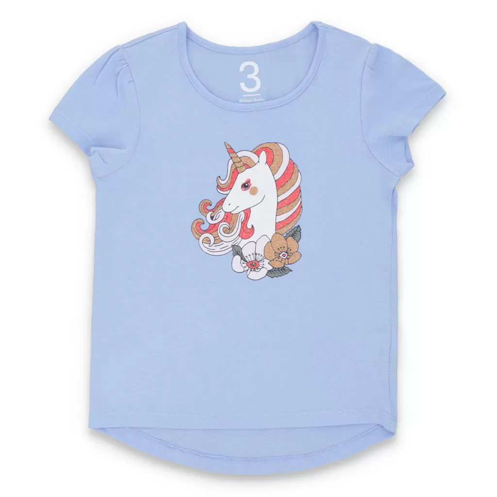 Unicorn & I2-USA Girls Top