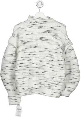 Varley White Belgrave Dalmation Knit Jumper UK S