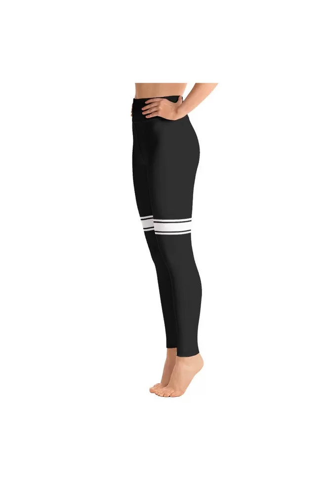 White Banded Yoga Leggings