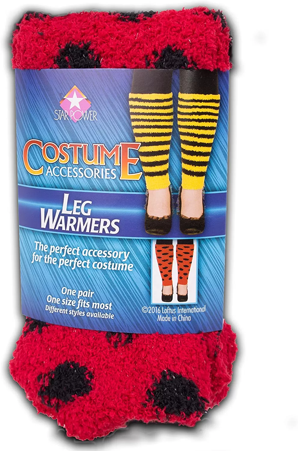 Women Leg Warmers, One-Size (14) Novelty Item Lady Bug/ Bumble bee