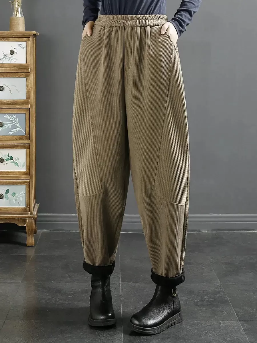 Women Plush Warm Harem Pants