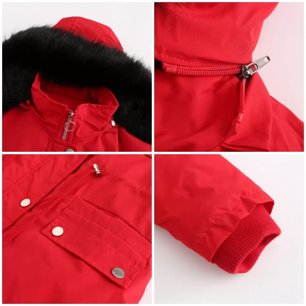 Women's Waist-skimming Style Fleece Hooded Jacket