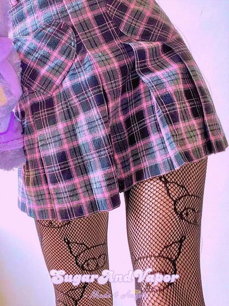 Y2K Sweet Devil Fishnet Tights